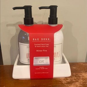 Rae Dunn Merry Christmas Soap and Lotion Set